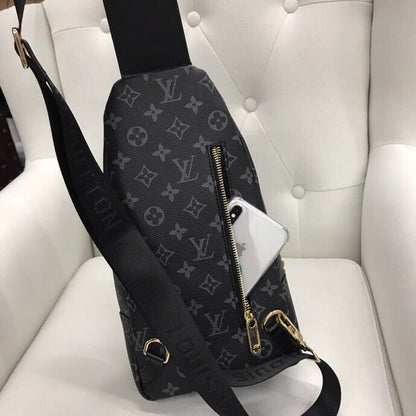 Classic Brown VL Print Backpack Chest Bag XC0423081604