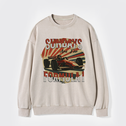 Retro F1 Washed Sweatshirts