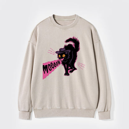 Halloween Scary Moooow Washed Sweatshirts