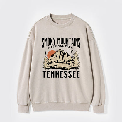 Smoky Mountains National Park Tennessee Washed Sweatshirts
