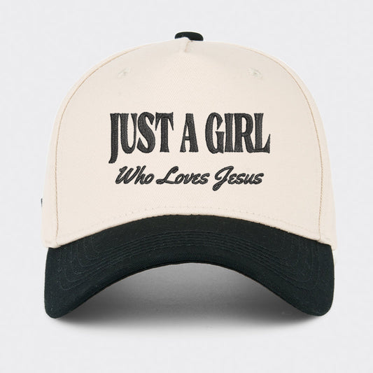 Just A Girl Who Loves Jesus Embroidered Baseball Cap