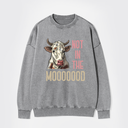 Funny Farmer Quote Cow Washed Sweatshirts