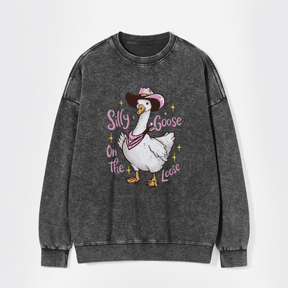 Silly Goose,On The Loose Washed Sweatshirts