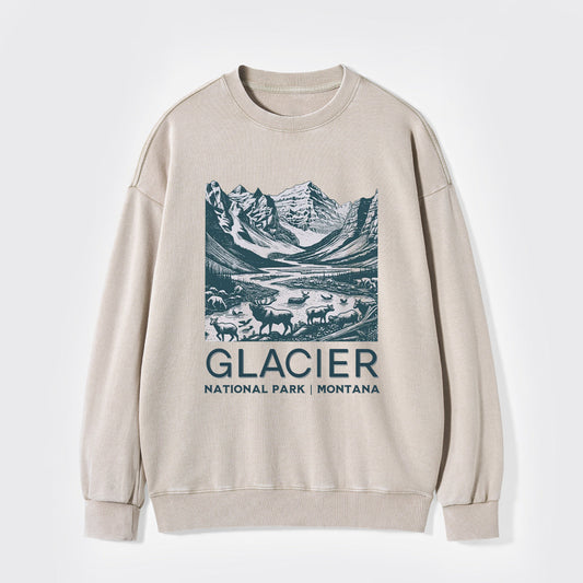 Glacier National Park Washed Sweatshirts