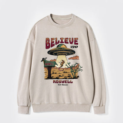Believe Alien Washed Sweatshirts