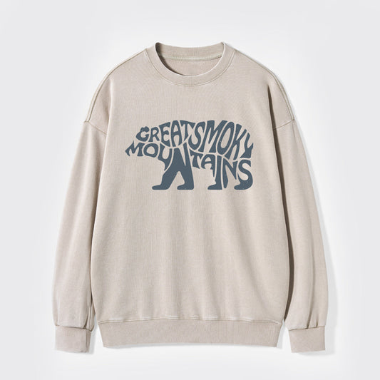 Great Smoky Mountains In A Bear Washed Sweatshirts