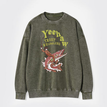 Wranglers Cowboy Fishing Club Washed Sweatshirts