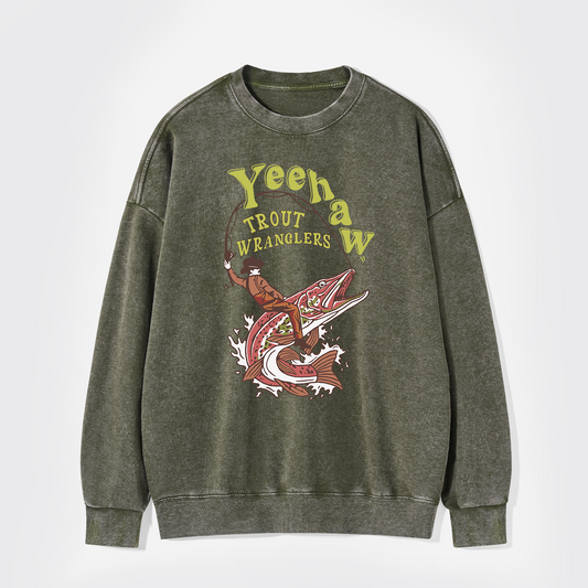 Wranglers Cowboy Fishing Club Washed Sweatshirts