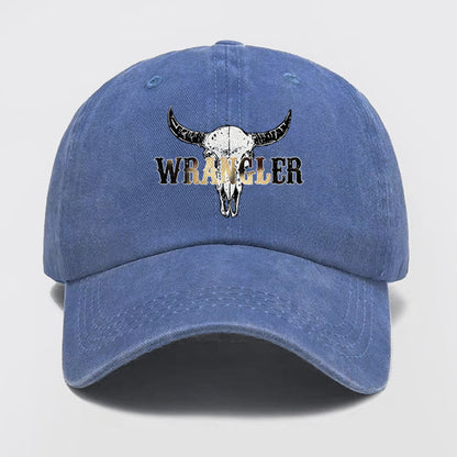 Wrangler Cow Bull Washed Baseball Cap