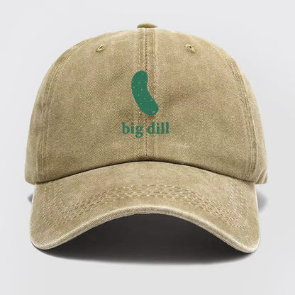 Big Dill Embroidered Washed Baseball Cap