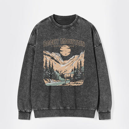 Rocky Mountain National Park Washed Sweatshirts