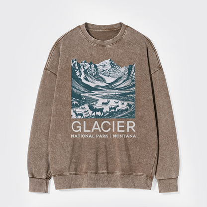 Glacier National Park Washed Sweatshirts