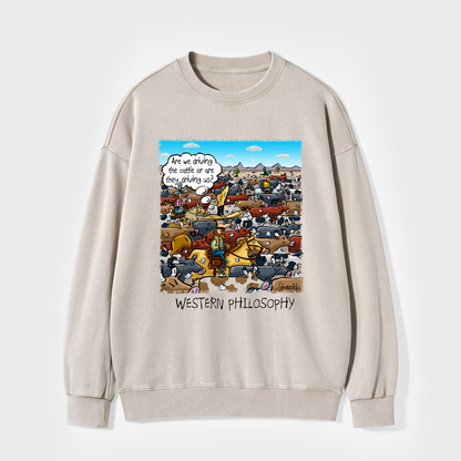 Cowboy Philsophy Washed Sweatshirts