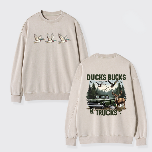 Bucks Ducks N'trucks Washed Sweatshirts