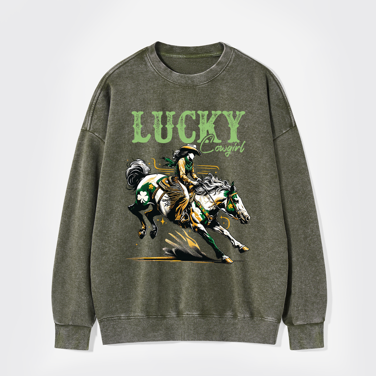 Lucky Cowgirl Washed Sweatshirts