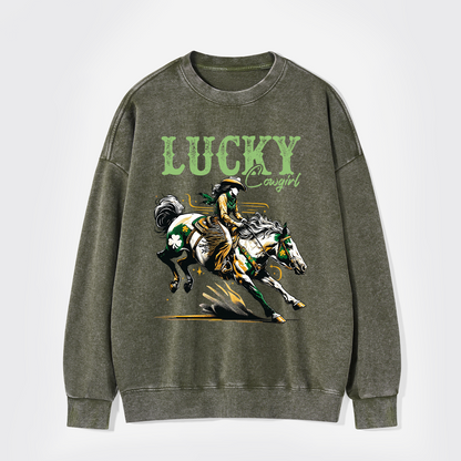 Lucky Cowgirl Washed Sweatshirts