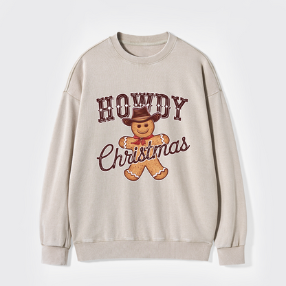 Howdy Christmas Washed Sweatshirts