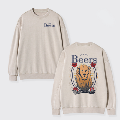The Fighting Spirit Lion Washed Sweatshirts