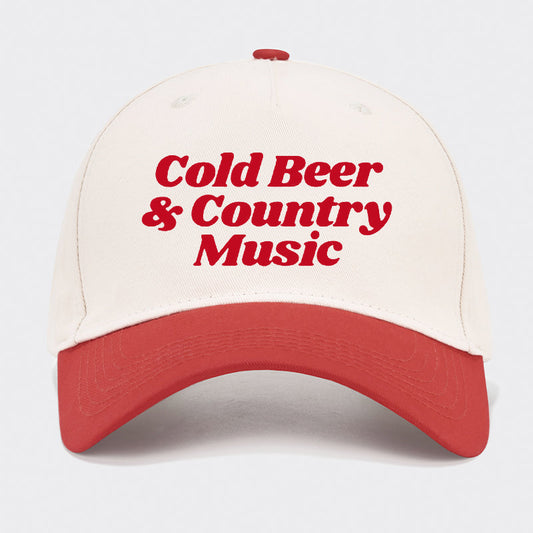 Cold Beer And Country Music Baseball Cap