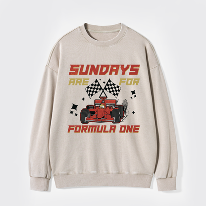 Sundays Are For F1 Racing Washed Sweatshirts