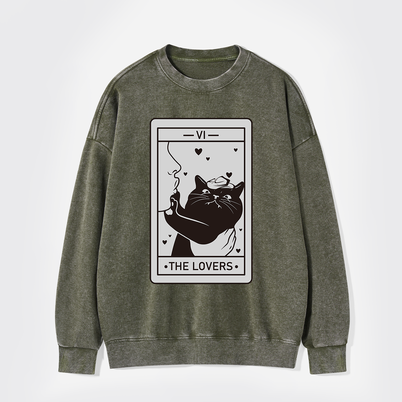 Tarot Cat Washed Sweatshirts