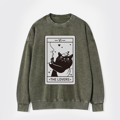 Tarot Cat Washed Sweatshirts