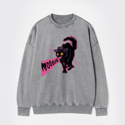 Halloween Scary Moooow Washed Sweatshirts