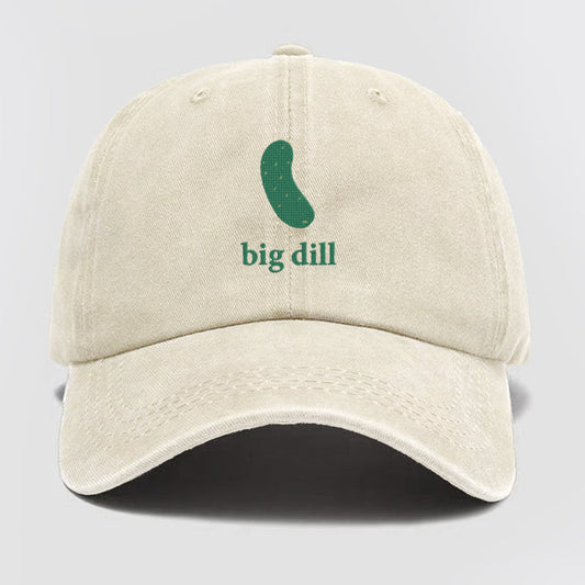 Big Dill Embroidered Washed Baseball Cap