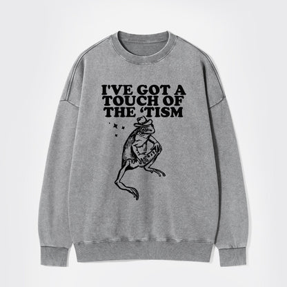 I've Got A Touch Of The Tism Washed Sweatshirts