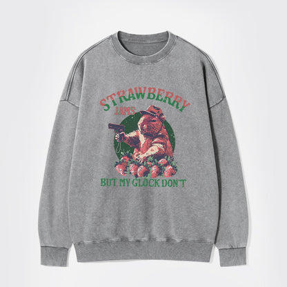 Strawberry Jams But My Glock Don't Washed Sweatshirts