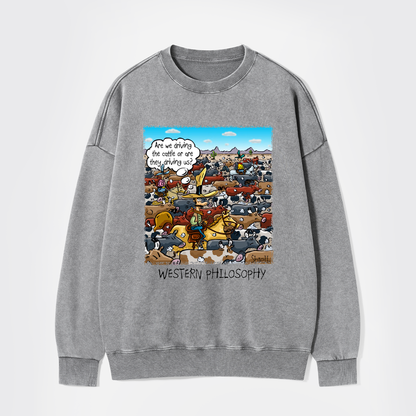 Cowboy Philsophy Washed Sweatshirts