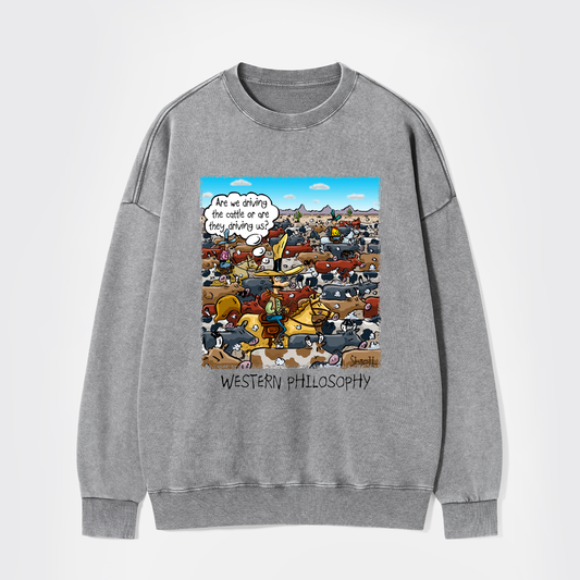 Cowboy Philsophy Washed Sweatshirts