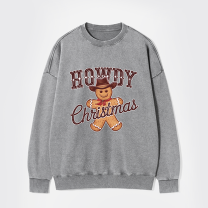 Howdy Christmas Washed Sweatshirts