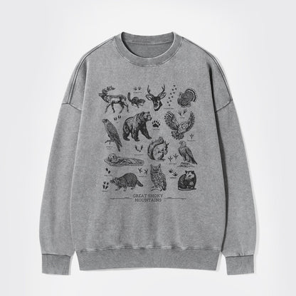 Tennessee National Park Wildlife Washed Sweatshirts