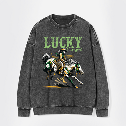 Lucky Cowgirl Washed Sweatshirts
