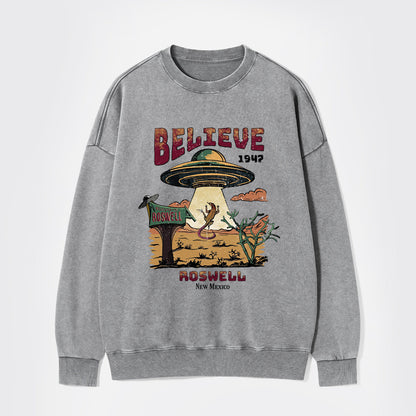 Believe Alien Washed Sweatshirts