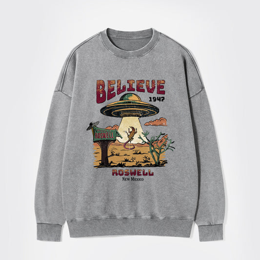 Believe Alien Washed Sweatshirts
