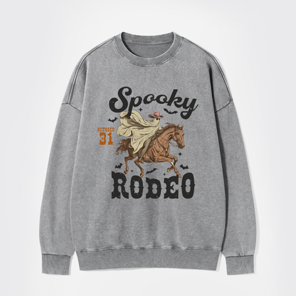 Spooky Rodeo Western Halloween Washed Sweatshirts