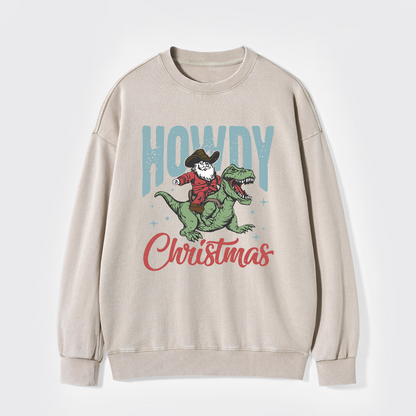 Retro Santa Claus Washed Sweatshirts