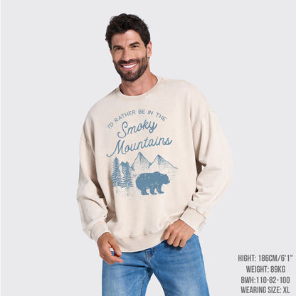 I'd Rather Be In The Great Smoky Mountains Washed Sweatshirts