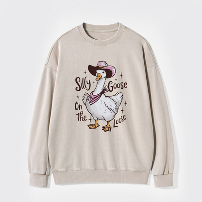 Silly Goose,On The Loose Washed Sweatshirts