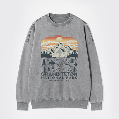 Grand Teton National Park Washed Sweatshirts