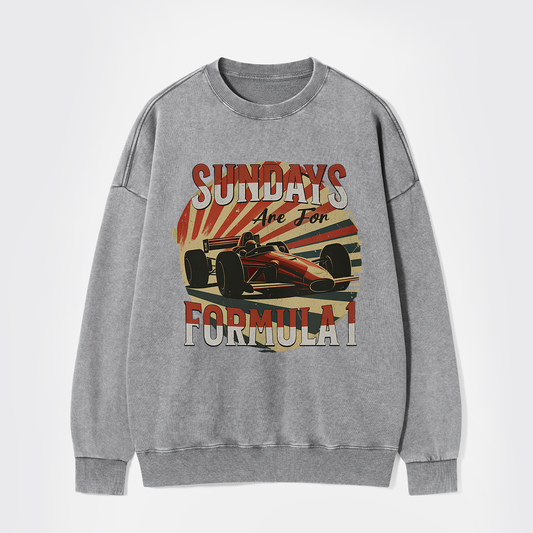 Retro F1 Washed Sweatshirts