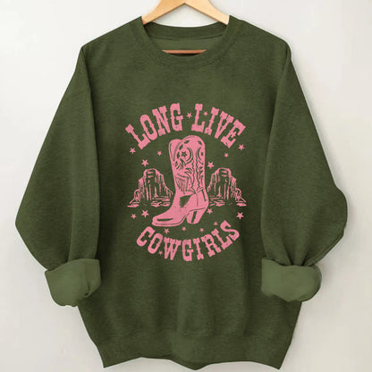 Cowgirl Western Long Lives Sweatshirt