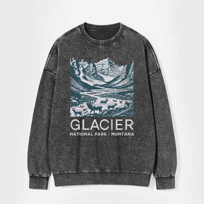 Glacier National Park Washed Sweatshirts
