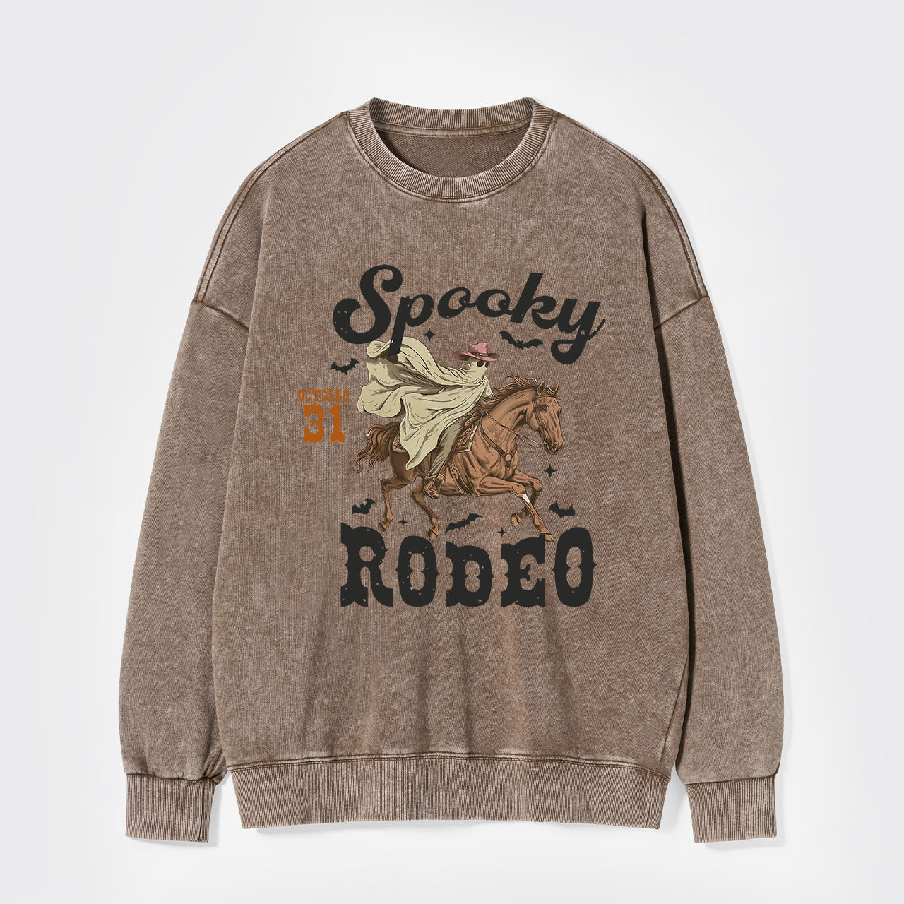 Spooky Rodeo Western Halloween Washed Sweatshirts