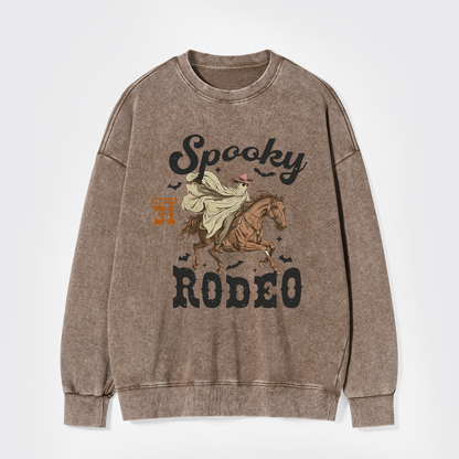 Spooky Rodeo Western Halloween Washed Sweatshirts