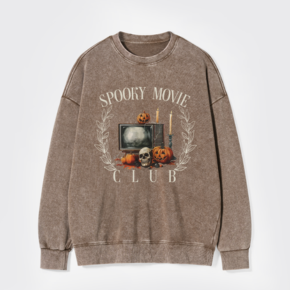 Spooky Movie Club Washed Sweatshirts