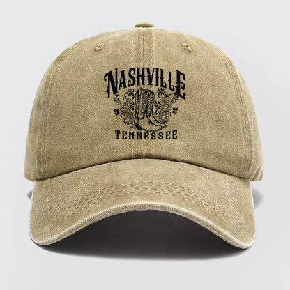 Nashville Tennessee 1972 Washed Baseball Cap