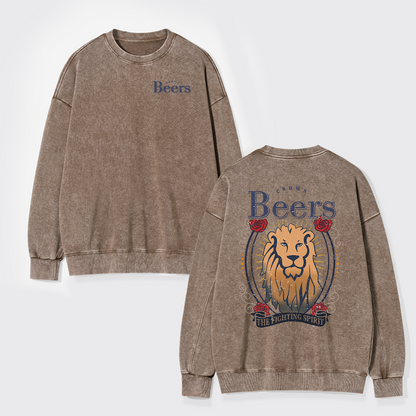 The Fighting Spirit Lion Washed Sweatshirts